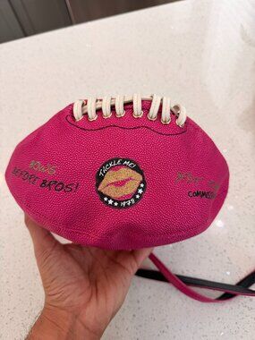 Betsey Johnson Pink Bows Before Bros football
